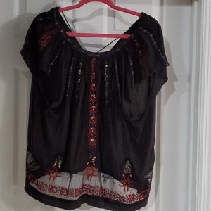 Free people black washed top N/tags